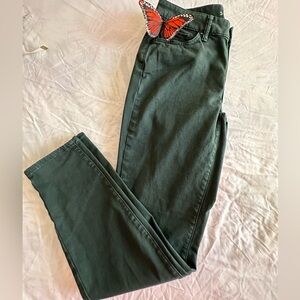 WHBM NWOT Dark Green Skinny Ankle Pants! Gorgeous